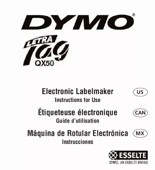 Notice DYMO LETRATAG QX50 autres Trouver une solution à un problème